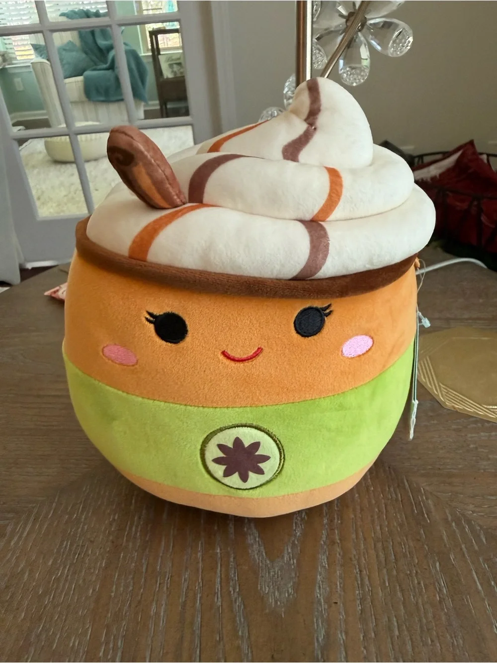 Squishmallow Kids Plush Pumpkin Spice Cup Toy - Orange & Green